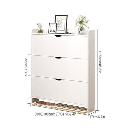 Farmhouse Shoe Storage Cabinet with Drawer