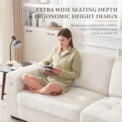Ihanherry Modern Sofa Chenille Couch 2/3 Seats Loveseat