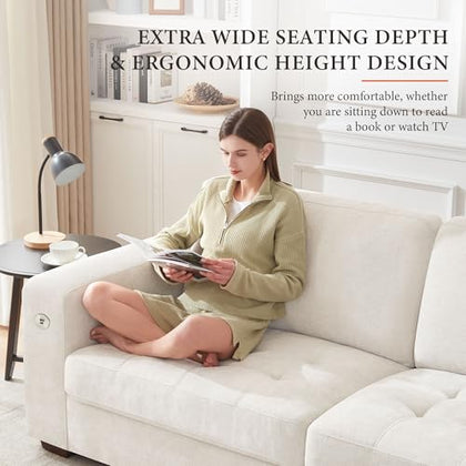 Ihanherry Modern Sofa Chenille Couch 2/3 Seats Loveseat