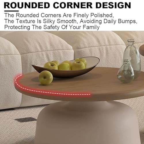 Round Coffee Table Set with Side Table