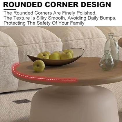 Round Coffee Table Set with Side Table