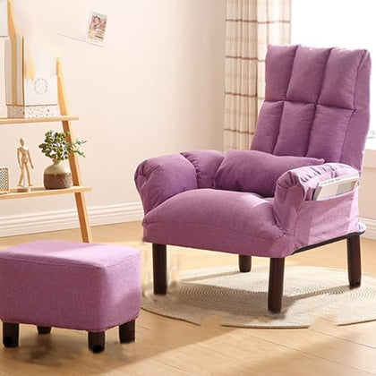 Mid-Century Modern Accent Chair & Ottoman