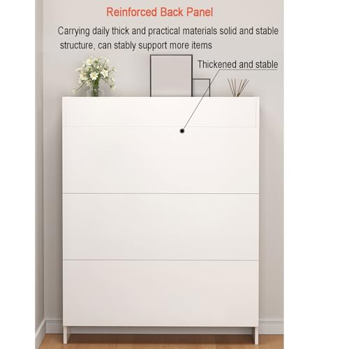 Farmhouse Shoe Storage Cabinet with Drawer