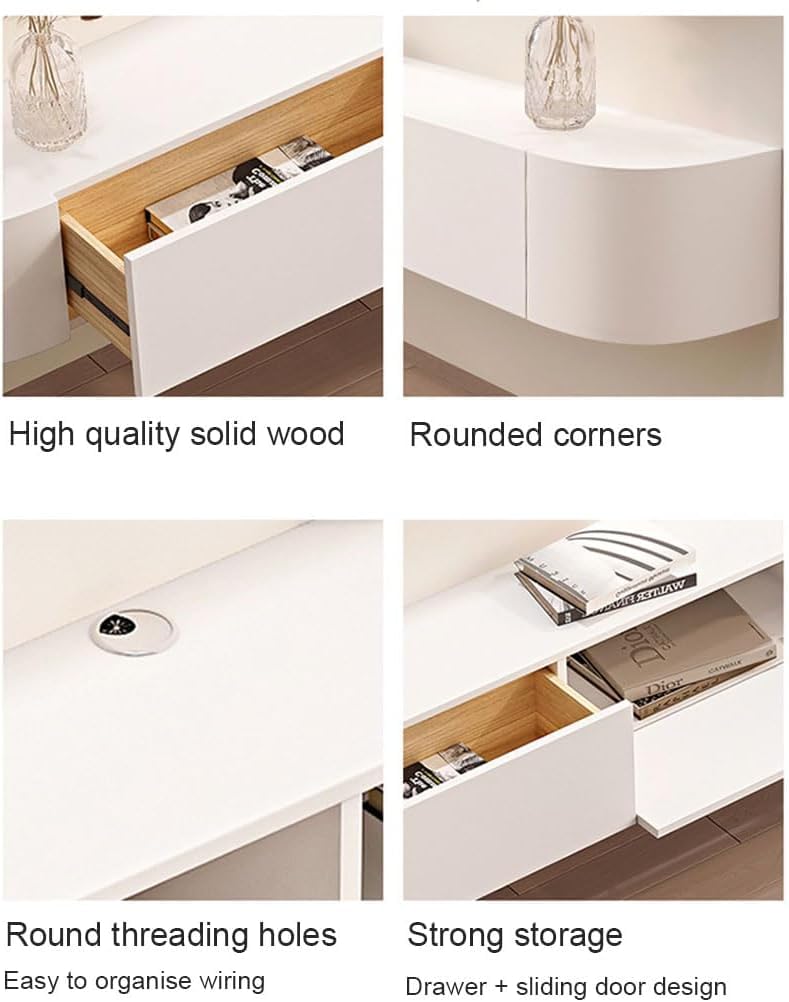 Floating TV Stand with Storage Shelves