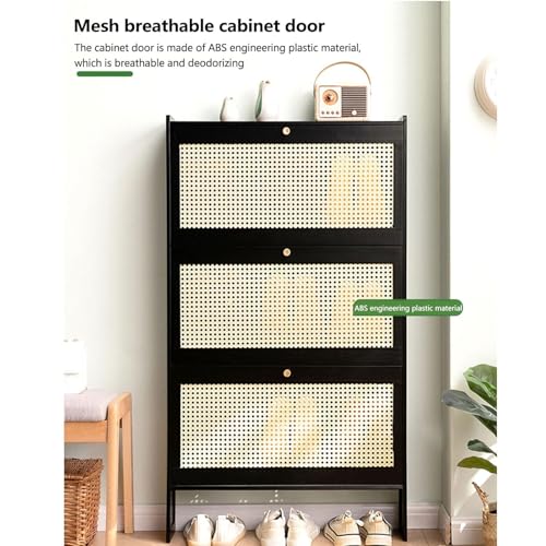 Farmhouse Slim Shoe Storage Cabinet