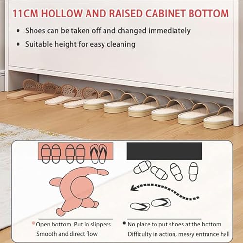 Farmhouse Shoe Storage Cabinet with Drawer