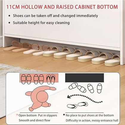 Farmhouse Shoe Storage Cabinet with Drawer