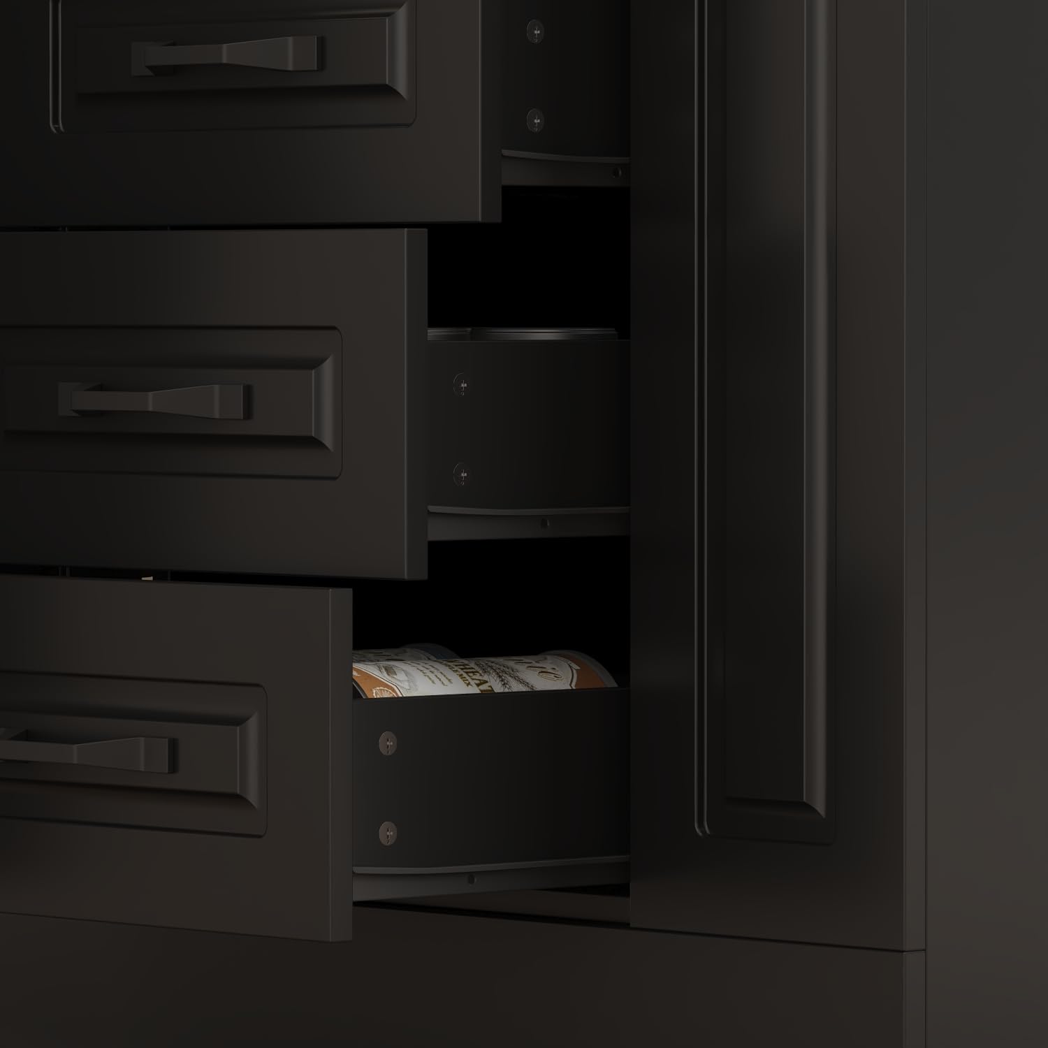Kitchen Island with Storage & Power Outlet