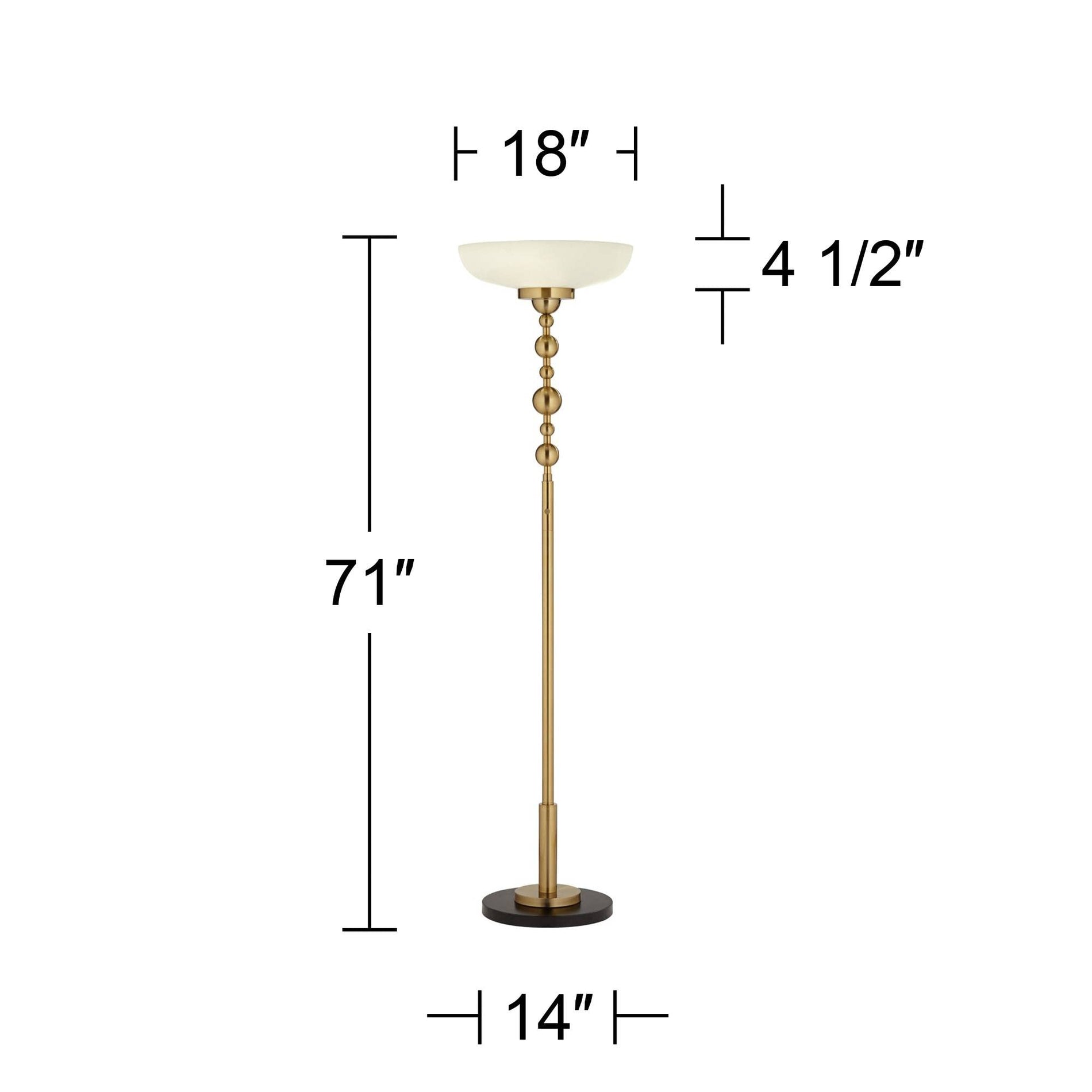 Summit 71" Warm Gold Torchiere Floor Lamp