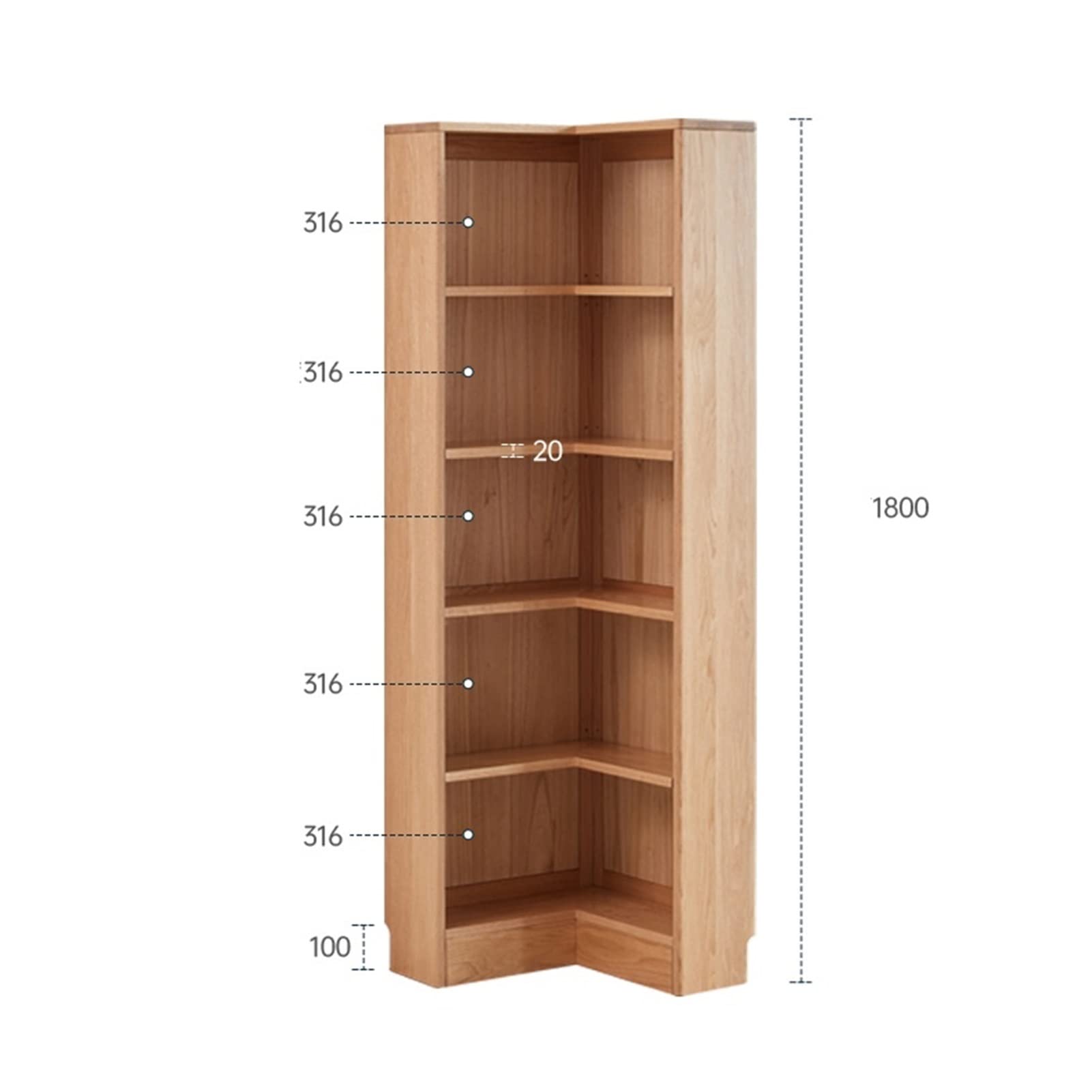 Modern Corner Bookcase & Display Shelf