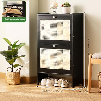 Farmhouse Slim Shoe Storage Cabinet