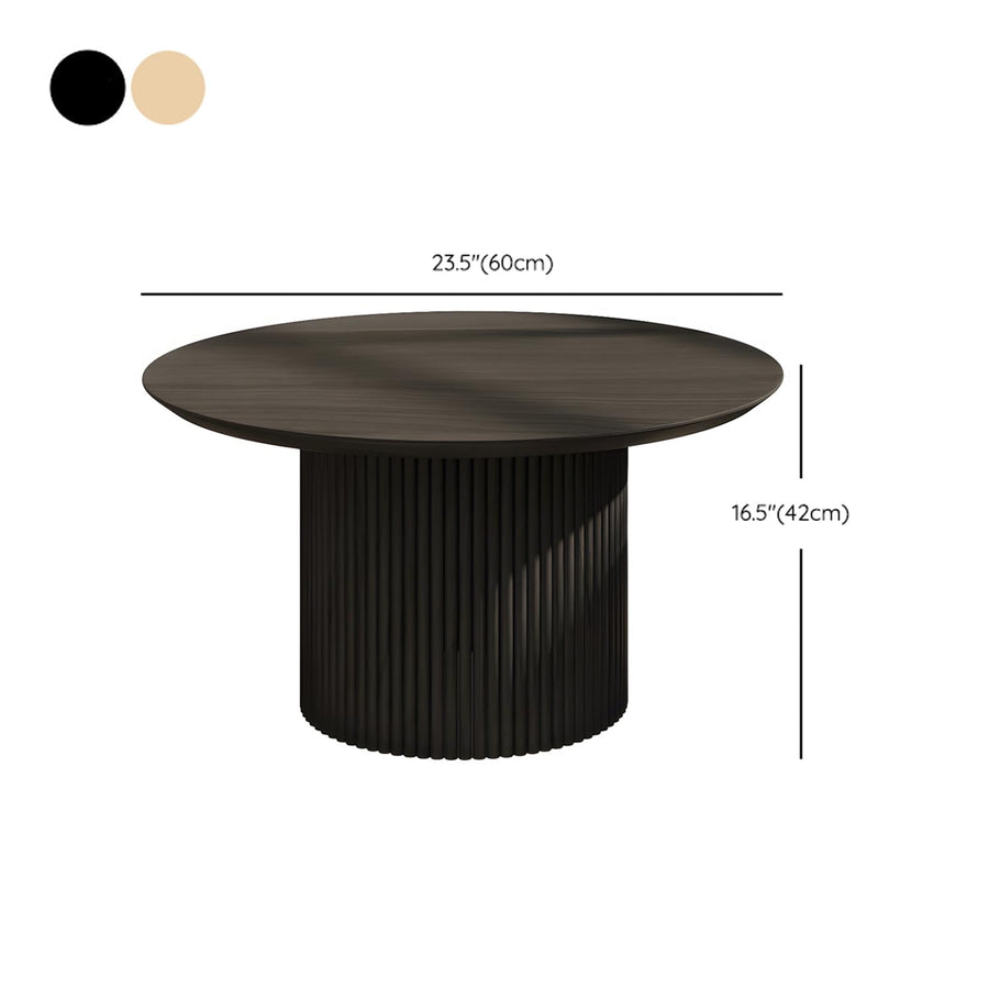 Modern Round Solid Wood Coffee Table
