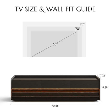 POVISON Fully-Assembled Mid Century Modern TV Stand