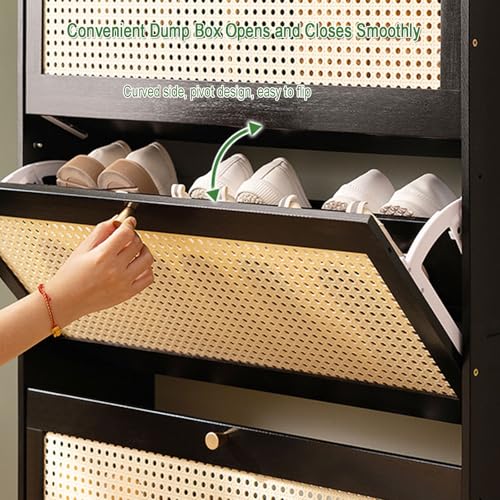 Farmhouse Slim Shoe Storage Cabinet