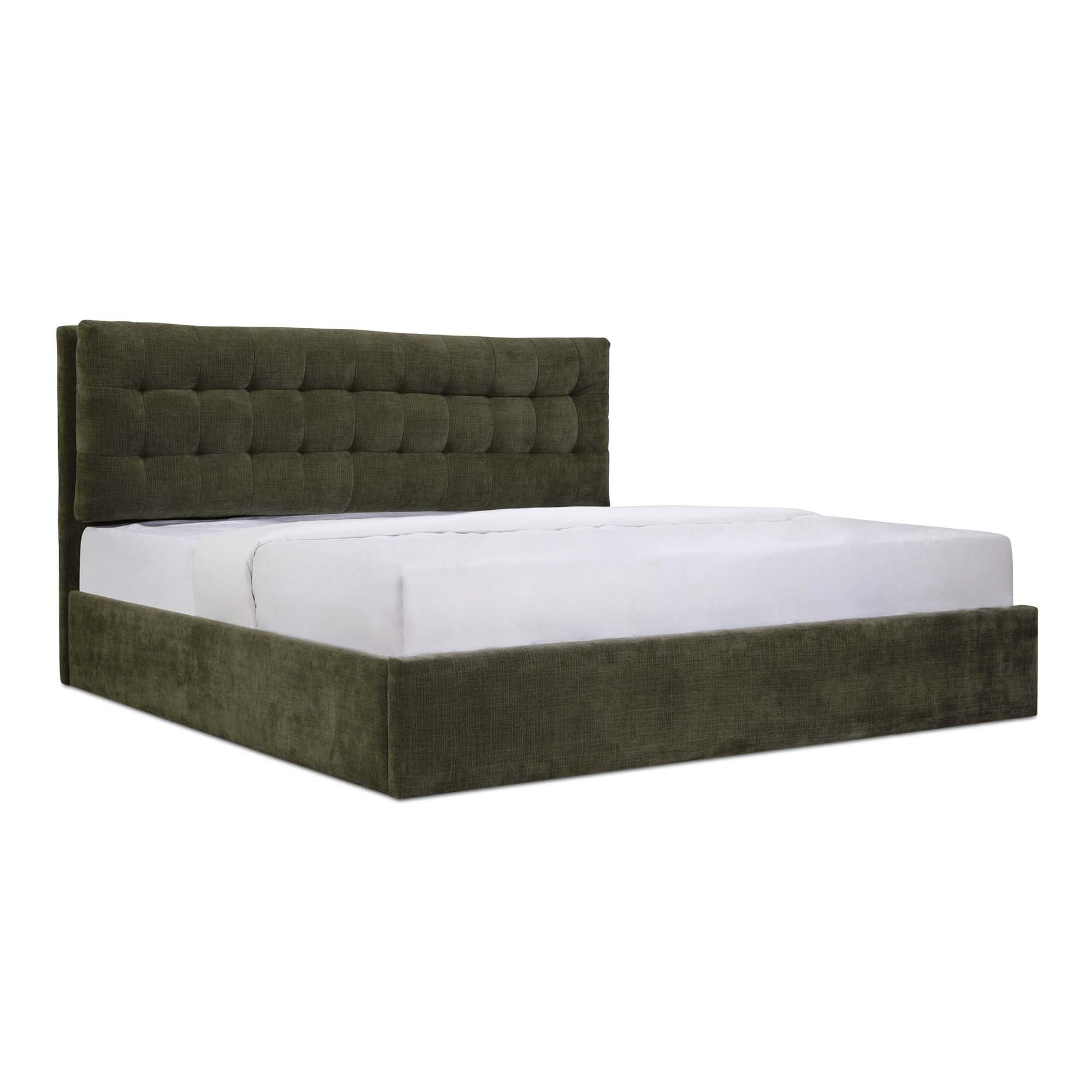 Upholstered Storage Bed with Tufted Headboard