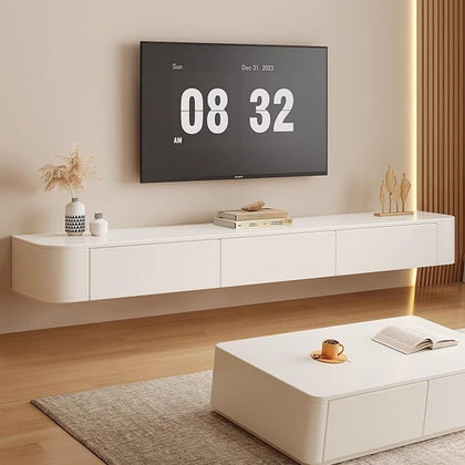 Floating TV Stand with Storage Shelves