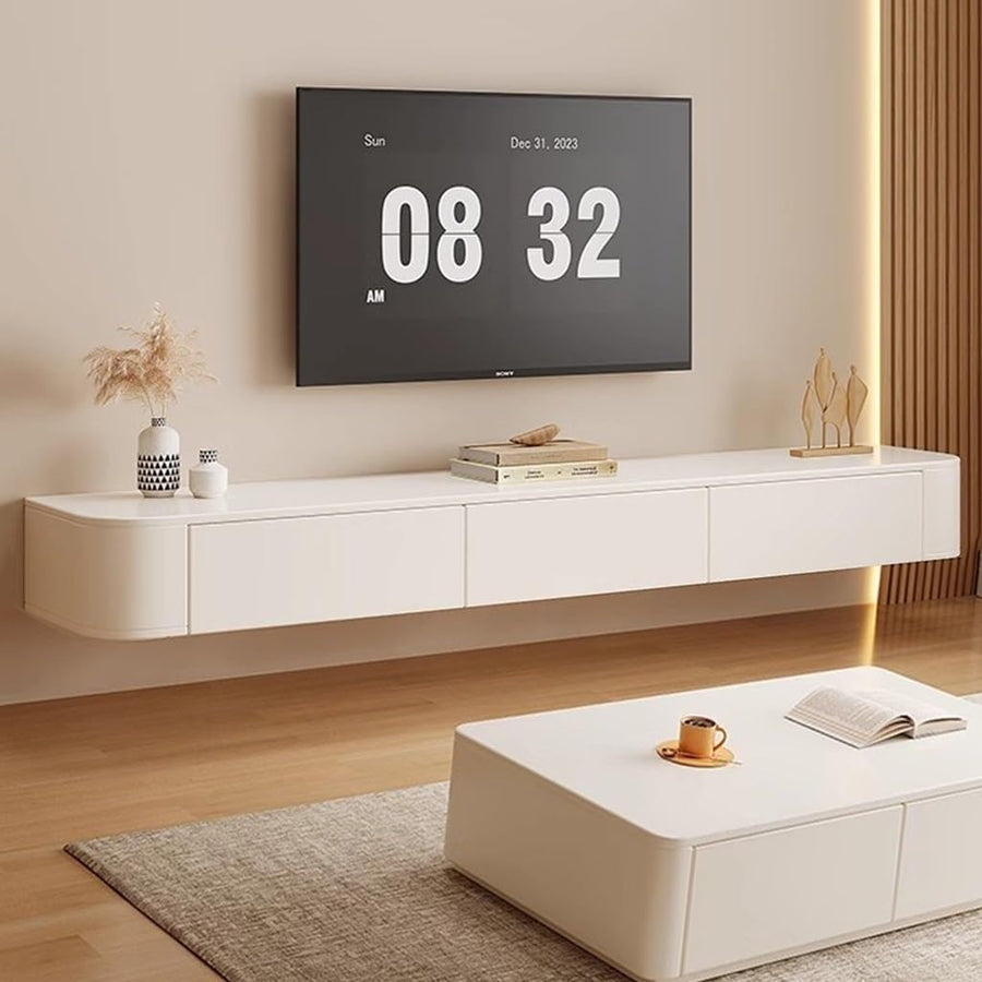 Floating TV Stand with Storage Shelves