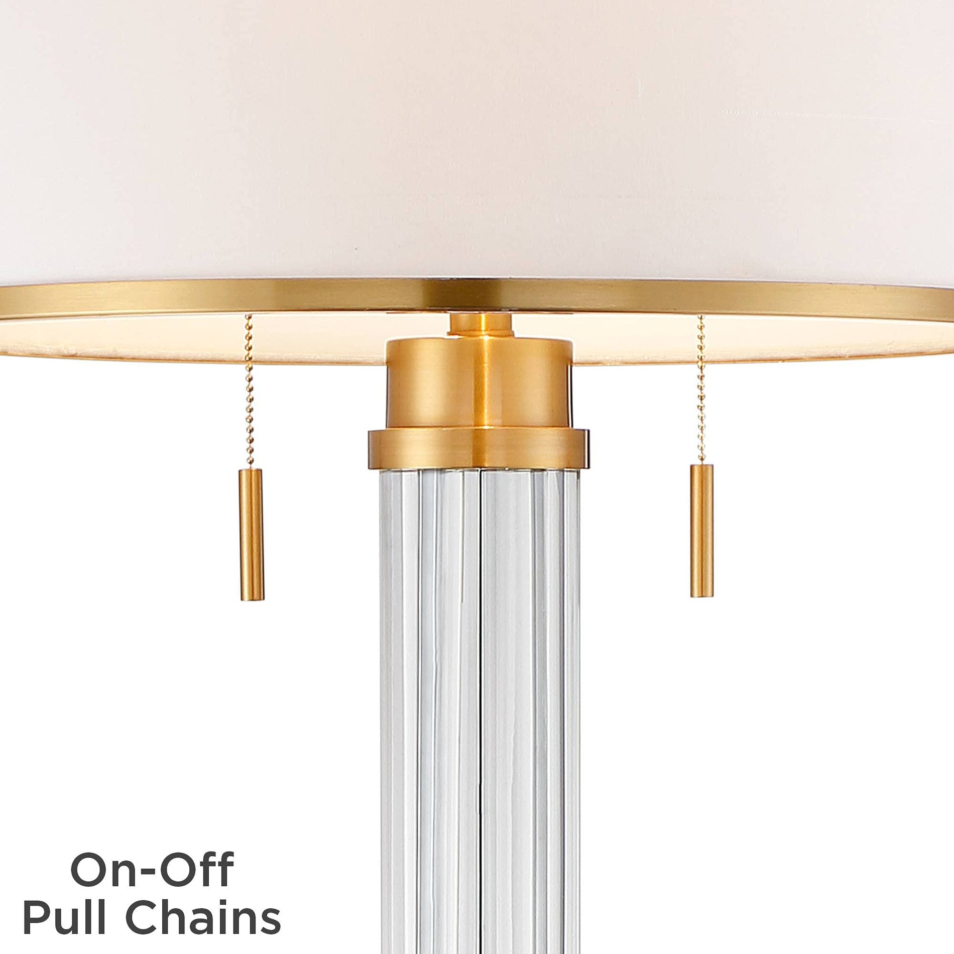 Cadence 62" Satin Brass Crystal Floor Lamp