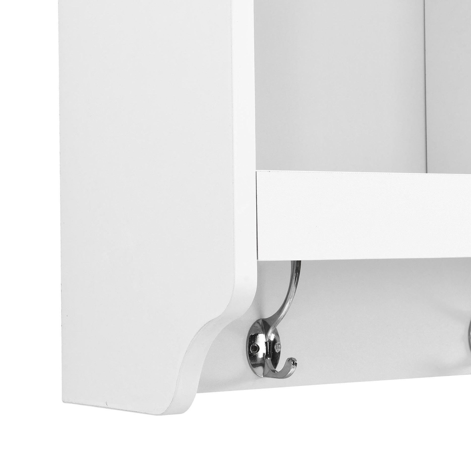 Entryway Shoe Cabinet with Coat Rack & Hooks