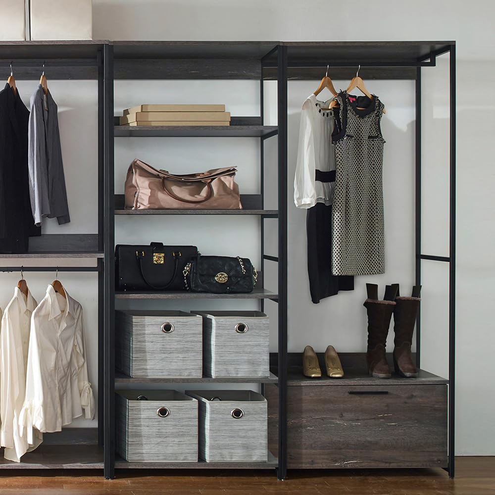 Solid Wood Walk-In Closet System