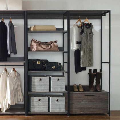 Solid Wood Walk-In Closet System