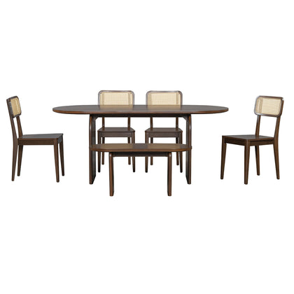 Merax 6 Pieces Modern Dining Set for 6