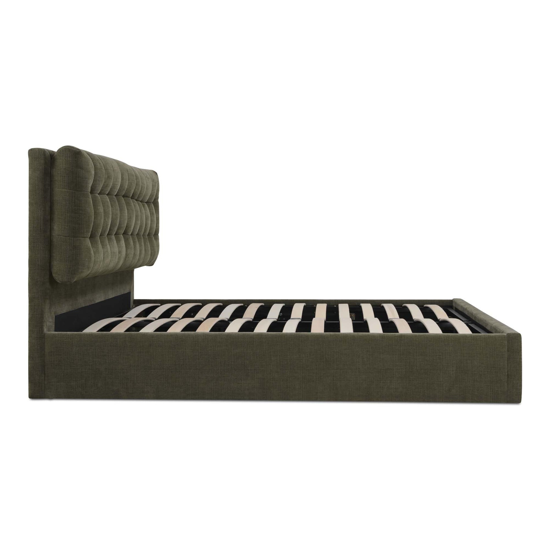 Upholstered Storage Bed with Tufted Headboard