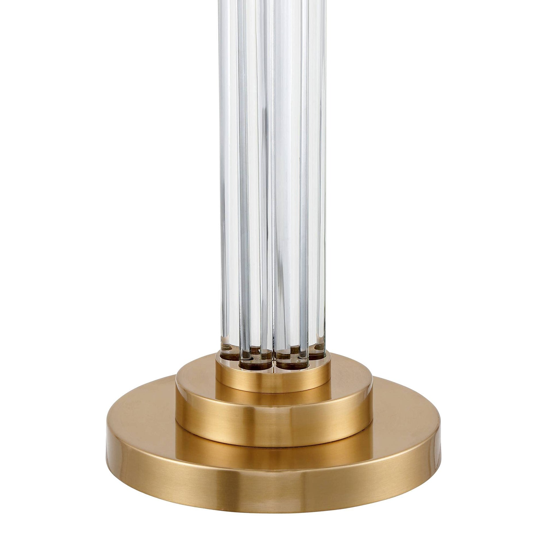 Cadence 62" Satin Brass Crystal Floor Lamp