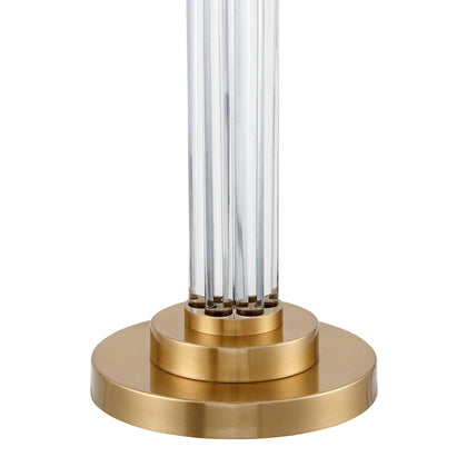 Cadence 62" Satin Brass Crystal Floor Lamp