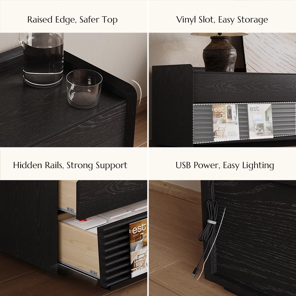 POVISON Fully-Assembled Mid Century Modern TV Stand