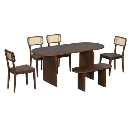 Merax 6 Pieces Modern Dining Set for 6