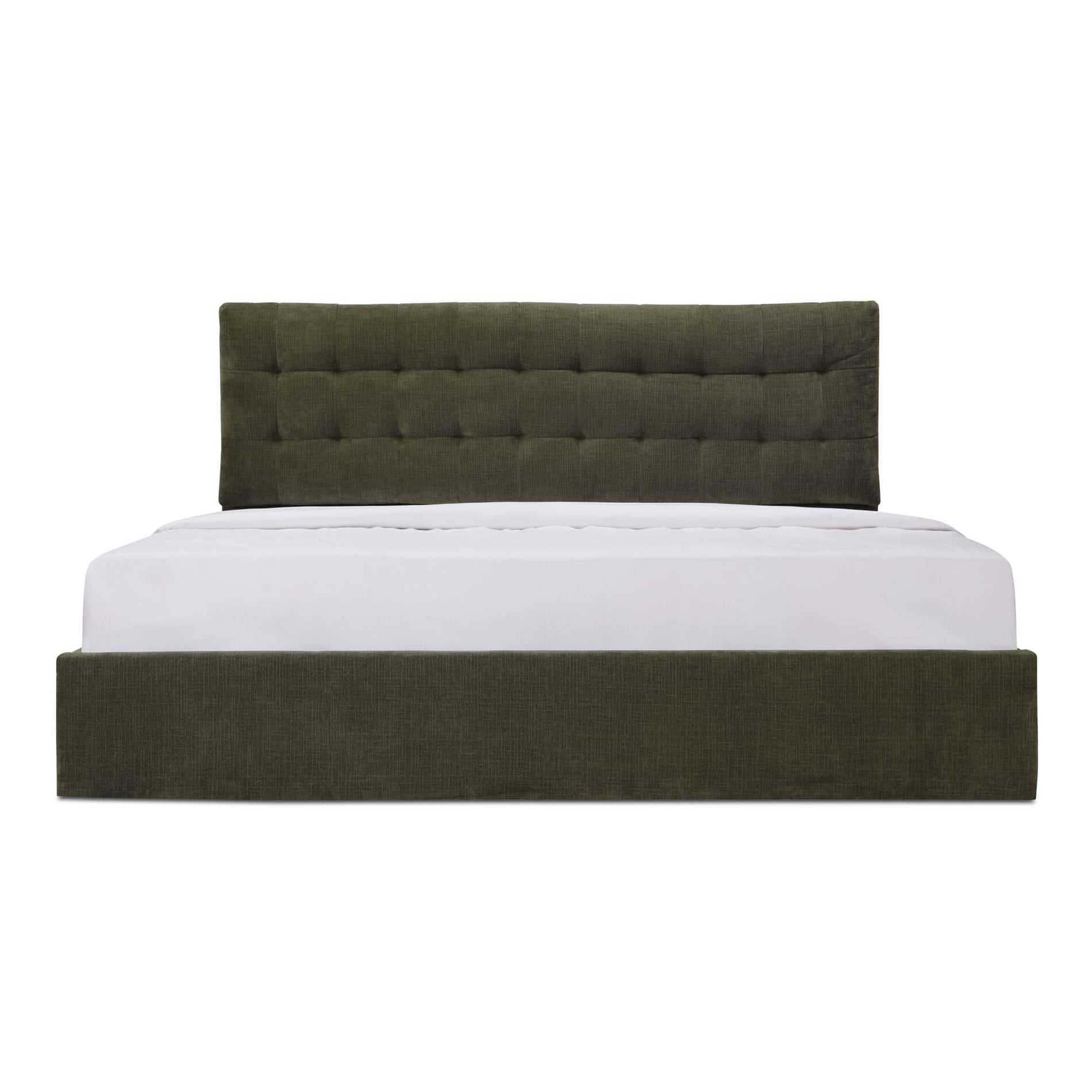 Upholstered Storage Bed with Tufted Headboard