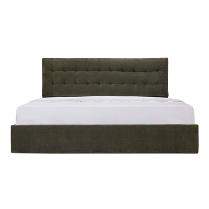 Upholstered Storage Bed with Tufted Headboard