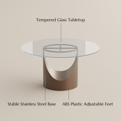 POVISON Modern Dining Table Sintered Stone Tabletop