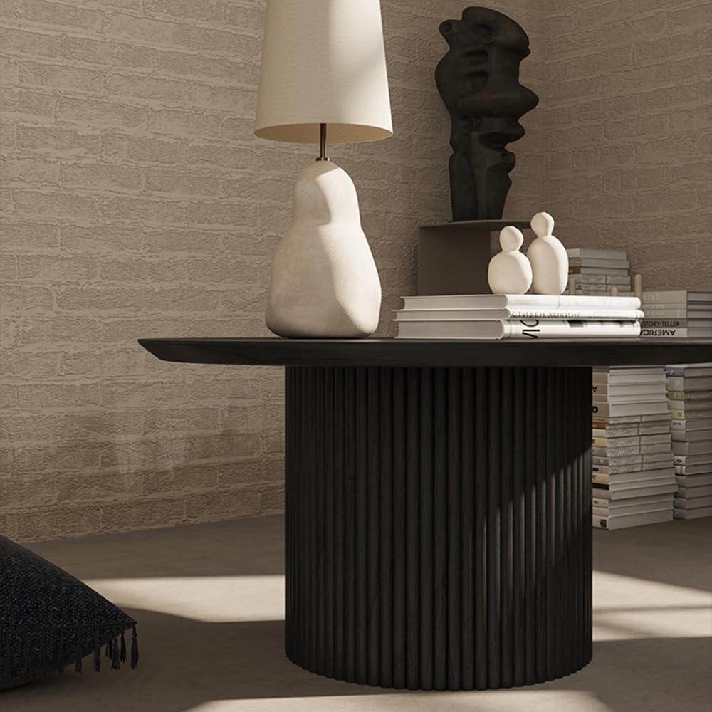 Modern Round Solid Wood Coffee Table