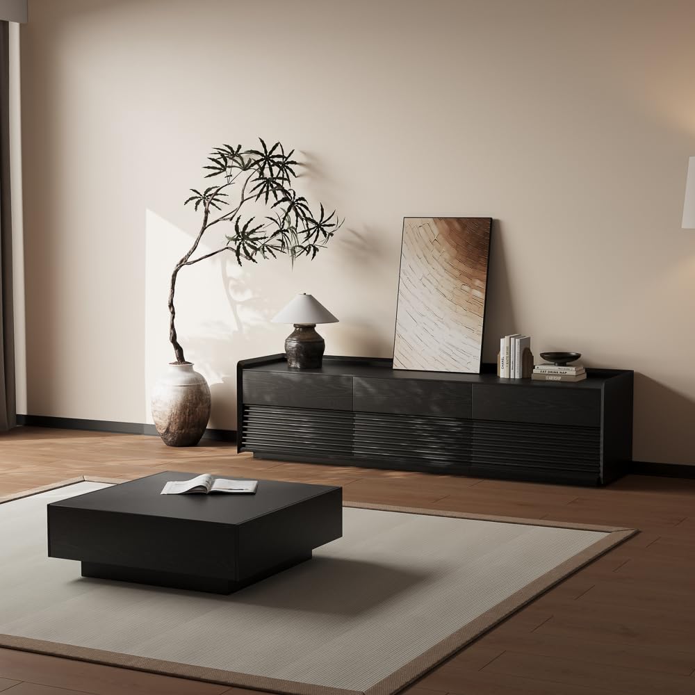 POVISON Fully-Assembled Mid Century Modern TV Stand