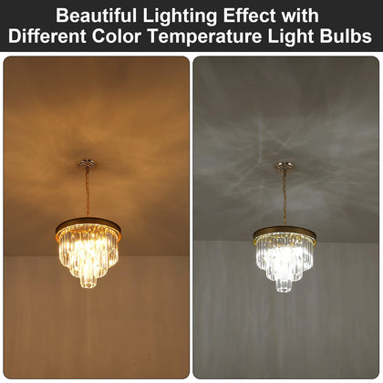 A AXILIXI Large Crystal Chandeliers