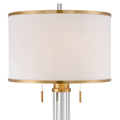 Cadence 62" Satin Brass Crystal Floor Lamp