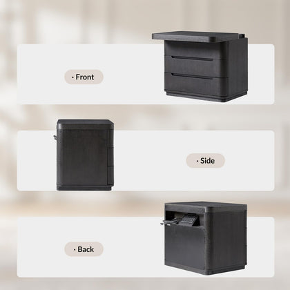 Nightstand with Charging Station & Hidden Compartment
