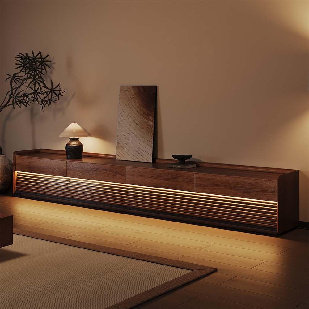 POVISON Fully-Assembled Mid Century Modern TV Stand