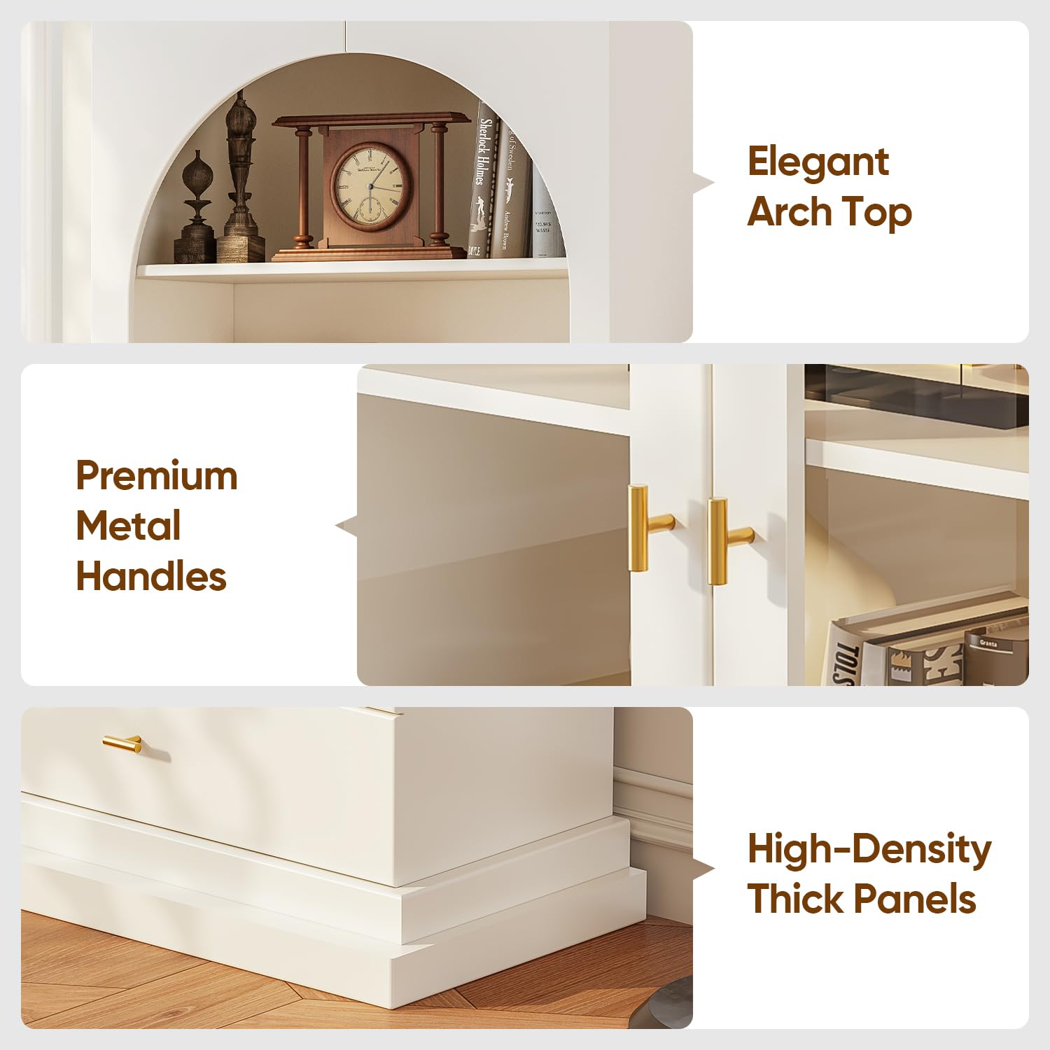 Lynsunix 71" Modern Tall Bookcase, Display and Storage Cabinet-PO(260409)