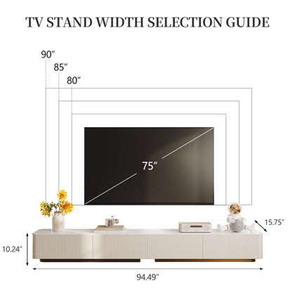 FHKJ Modern TV Stand for Living Room, Modular Entertainment Center