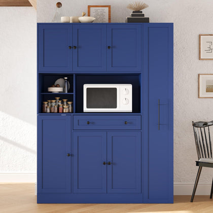 Merax Merax 70'' Tall Traditional Freestanding Buffet with Hutch