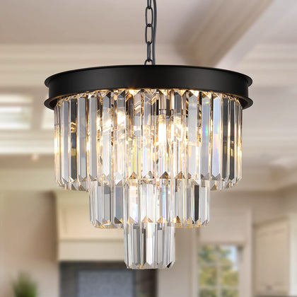 A AXILIXI Large Crystal Chandeliers
