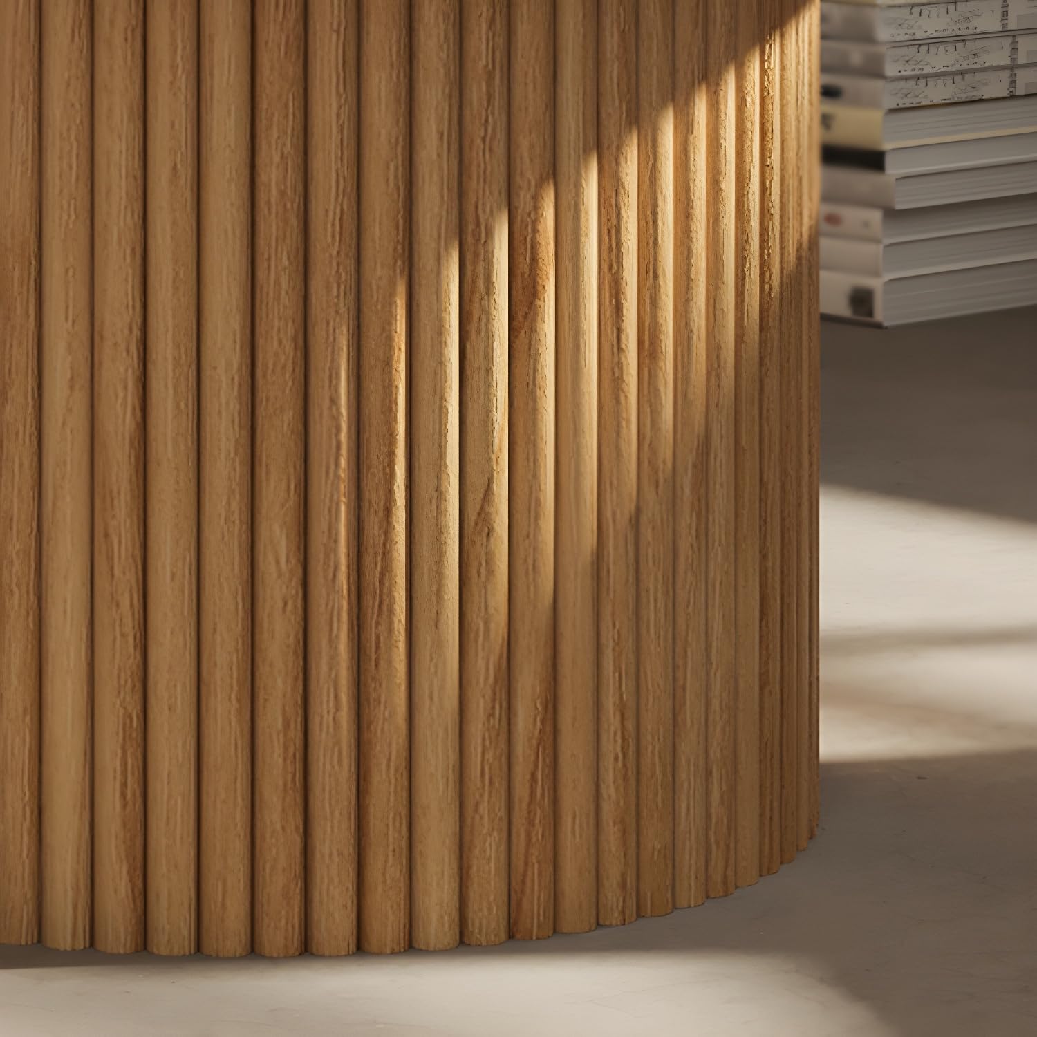 Modern Round Solid Wood Coffee Table