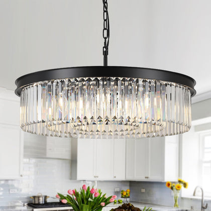 A AXILIXI Large Crystal Chandeliers