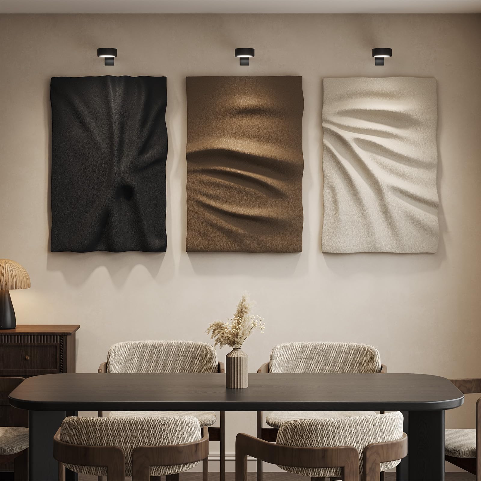 3-Piece Textured Abstract Wall Art Set