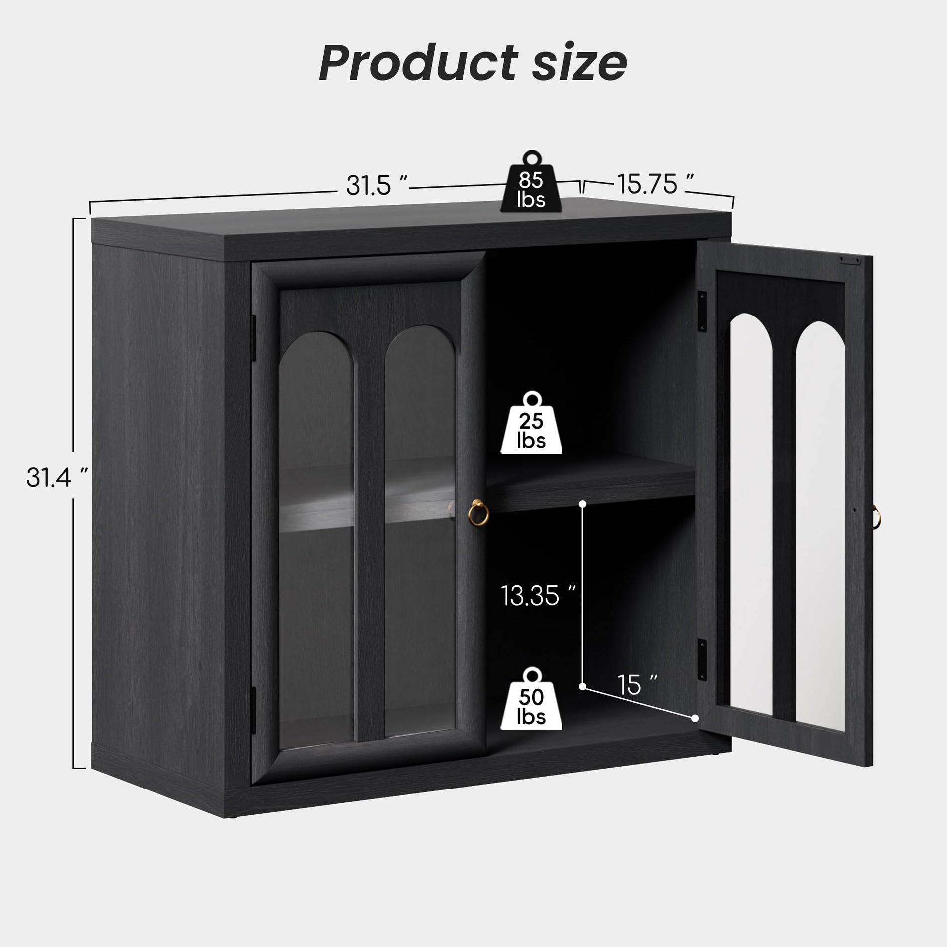 Modern Arched Sideboard Cabinet with Storage