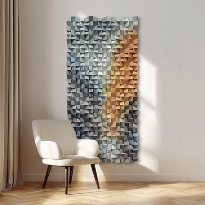 LIUZEYUE Wooden block symphony, modern minimalist wall decoration