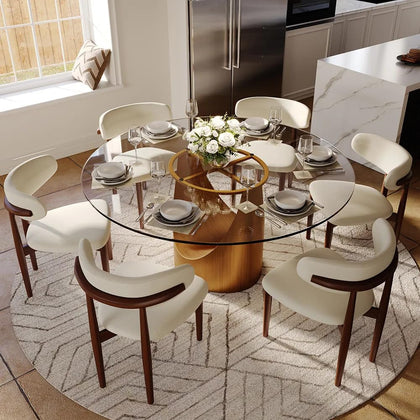 POVISON Modern Dining Table Sintered Stone Tabletop